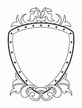 Arms Coat Blank Shield Template Clip Outline Clipart Crest Family  sketch template