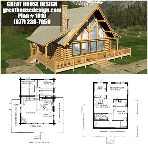 A-Frame Log House Plan # 1010 Toll Free: (877) 238-7056 Log Cabin Floor Plans, Log Cabin Ideas ...