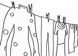 Clothesline Coloring Pages sketch template