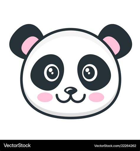Cute Cartoon Panda Face