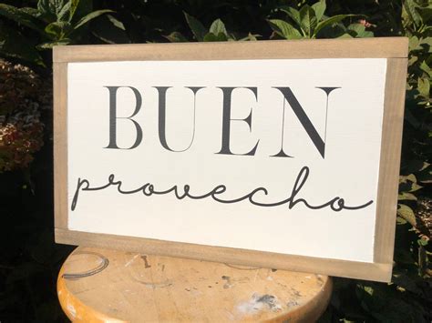 Buen Provecho Sign Spanish Sign Spanish Decor Farmhouse - Etsy