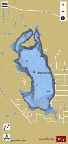 Spanaway Lake Fishing Map | Nautical Charts App