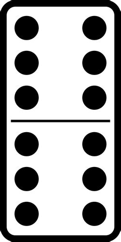 Domino tile double six vector graphics | Public domain vectors