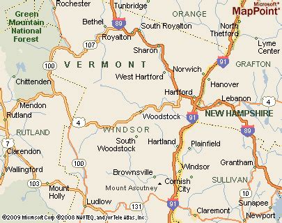 Where is Woodstock, Vermont? see area map & more