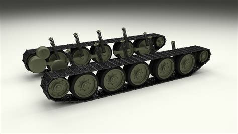 T-34 Tank Tracks and Suspension 3D Model OBJ FBX STL BLEND DAE MTL | CGTrader.com