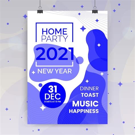 Free Vector | New year poster template