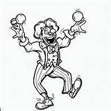 Clown Riding A Unicycle Coloring Page  For Kids – Smart sketch template