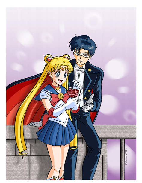 Sailor Moon and Tuxedo Mask by RedShoulder on DeviantArt