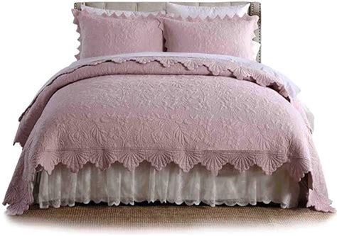 Quilted Bedspread Single Double Super King Size Bed Throws Solid Color ...