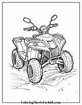 Quad Coloring Sheet ATV Pages Free PDF Printable sketch template