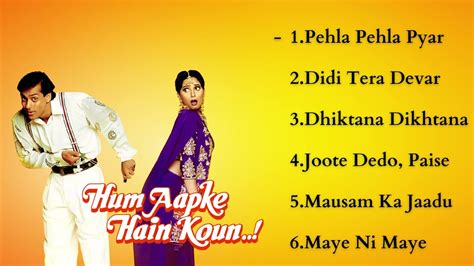 Hum Aapke Hain Koun Movie All Songs | Salman Khan & Madhuri Dixit | HINDI MOVIE SONG - YouTube