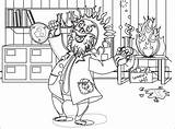 Mad Scientist Coloring Pages  Home sketch template