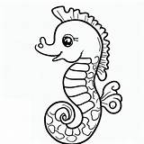 Colorat Hippocampe Seahorse Caluti Aquatique Horse Cal Planse  sketch template