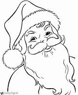 Santa Face Coloring Pages For Kids sketch template