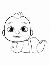 Cute JJ Cocomelon coloring Page  Download Print Or Color Online For Free sketch template