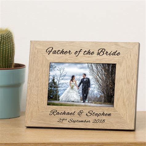 Personalised Father Of The Bride Photo Frame 6x4 | Wedding frame gift, Father of the bride ...