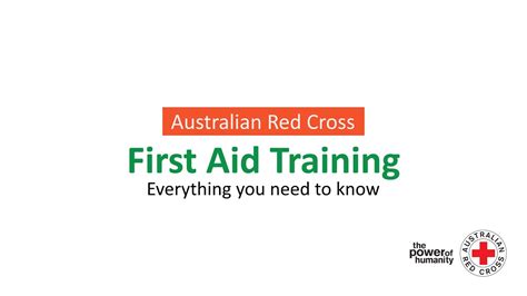 Red Cross FIRST AID Course: Need to know - YouTube