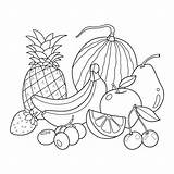 Dibujo De frutas Para Colorear  Vector Premium sketch template