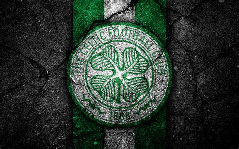 Download Celtic Fc Logo On A Black Background Wallpaper | Wallpapers.com