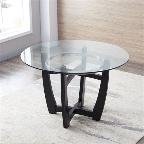 Red Barrel Studio® 48" Inch Round Glass Top Dining Table | Wayfair.ca