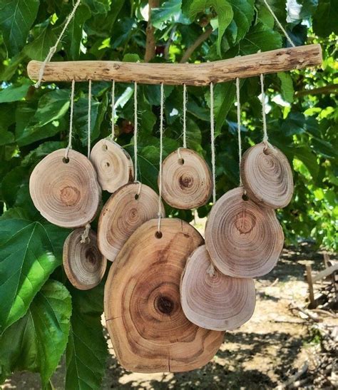 Silent Wind Chime Mobile Wooden Wind Chime Natural Wood | Etsy