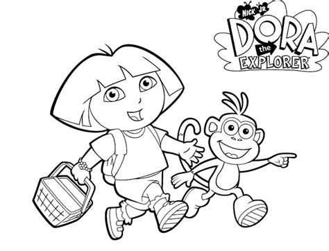 Download Boots And Dora Printable Coloring Pages Or Print Boots ...