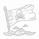 Pirate Flag Coloring Page  Pages Mimi Panda sketch template