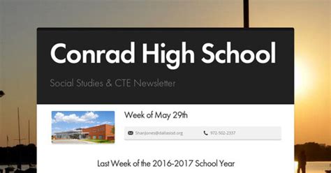 Conrad High School | Smore Newsletters