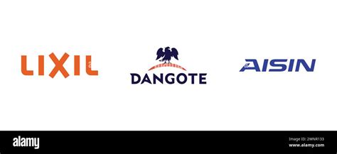 Dangote, Aisin Seiki, Lixil . Collection of top brand logo Stock Vector ...