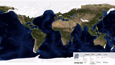 Animated world map from ice age to 3000 AD - Maps on the Web