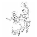 Square Dancers Embroidery Patterns  French Knots sketch template