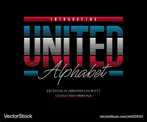 America sport font Royalty Free Vector Image - VectorStock