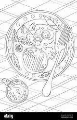 Food Plate Coloring Page sketch template