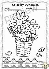 Music Dynamics Coloring Spring Worksheets Sheets Pages Color Symbols  sketch template