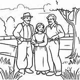 Pioneer Family In The Countryside Coloring Page 25384 20530 sketch template