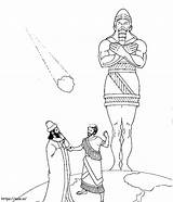 Statue And Nebuchadnezzar Coloring Page Sketch sketch template