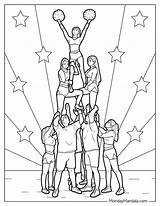 Coloring Pages Cheerleaders 2025 sketch template