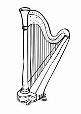 Coloring Page harp  Free Printables Img 9584 sketch template