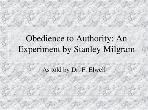 Obedience to Authority: An Experiment by Stanley Milgram | Study notes ...