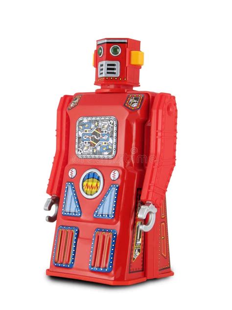 Red Tin Toy Robot stock image. Image of automaton, vintage - 2382117