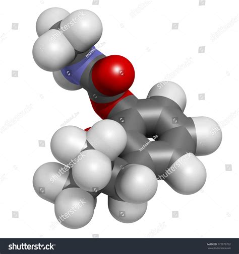 Carbofuran Carbamate Pesticide Molecule Insecticide That Stock ...