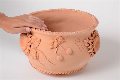 BUY Handmade plant pot ceramic planter 2.5 l clay flower pots housewarming gifts 1173690863 ...