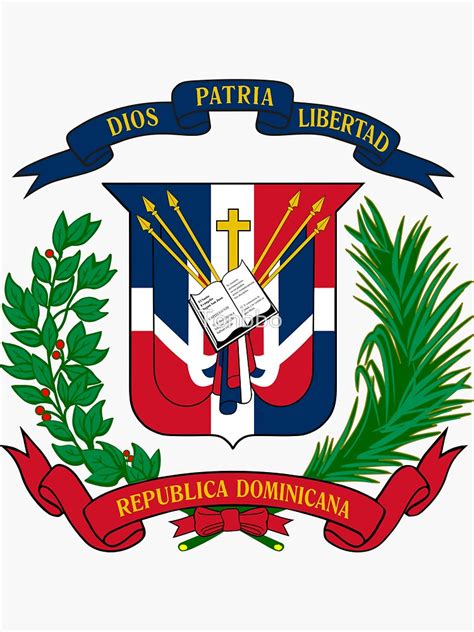 "Dominican Republic coat of arms" Sticker for Sale by Tonbbo | Redbubble