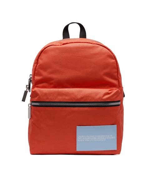 Calvin Klein Men's Orange Polyamide Backpack | ModeSens | Calvin klein ...