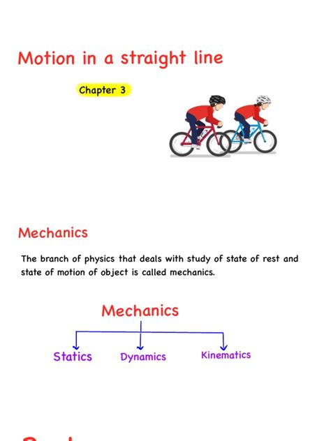 Motion in A Straight Line | PDF