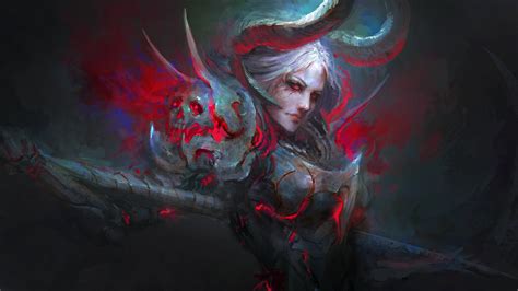 fantasy girl, horns, fantasy art, demon, HD Wallpaper | Rare Gallery