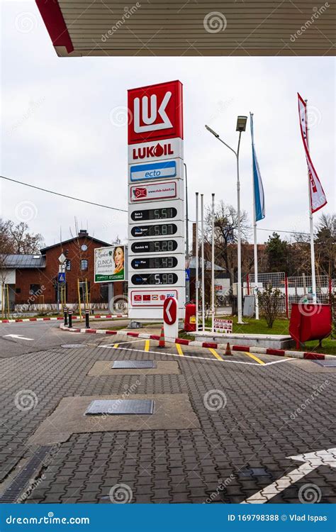 Gas Station of the Oil Company Lukoil in Bucharest, Romania, 2020 ...