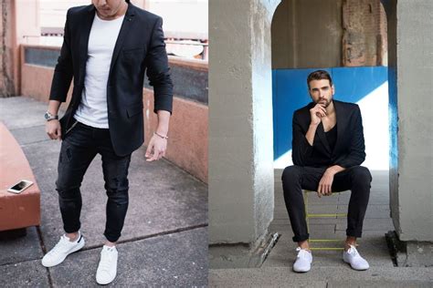 How to Wear White Shoes with Black Jeans | Man of Many | Black jeans ...