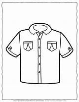 Clothes Coloring Page  A Boy Short Sleeve Shirt Planerium sketch template