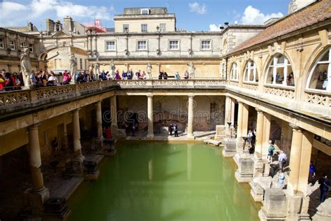 Roman Baths in Bath Inside View UNESCO World Heritage Site England Editorial Photo - Image of ...